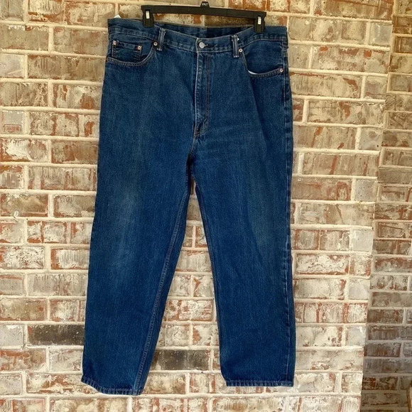 Levi 550 Medium Wash Straight Leg Denim Jeans - Picture 1 of 7